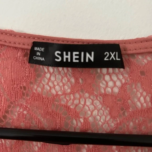 Pink plus size lace body suit - Picture 4 of 5